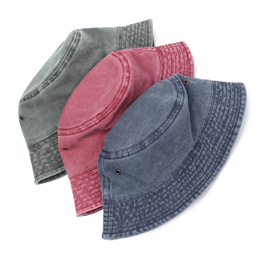 Fashion Denim Washed Bucket Hat