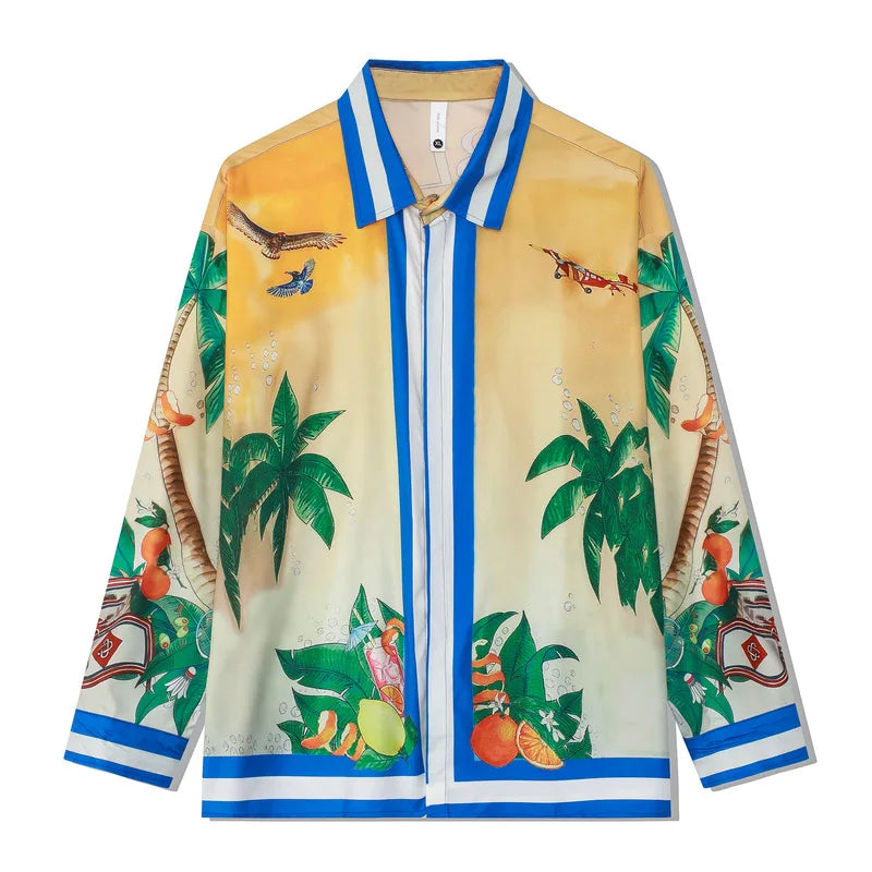 Men's long Sleeve Shirts Fashion Shirts Hawaiian