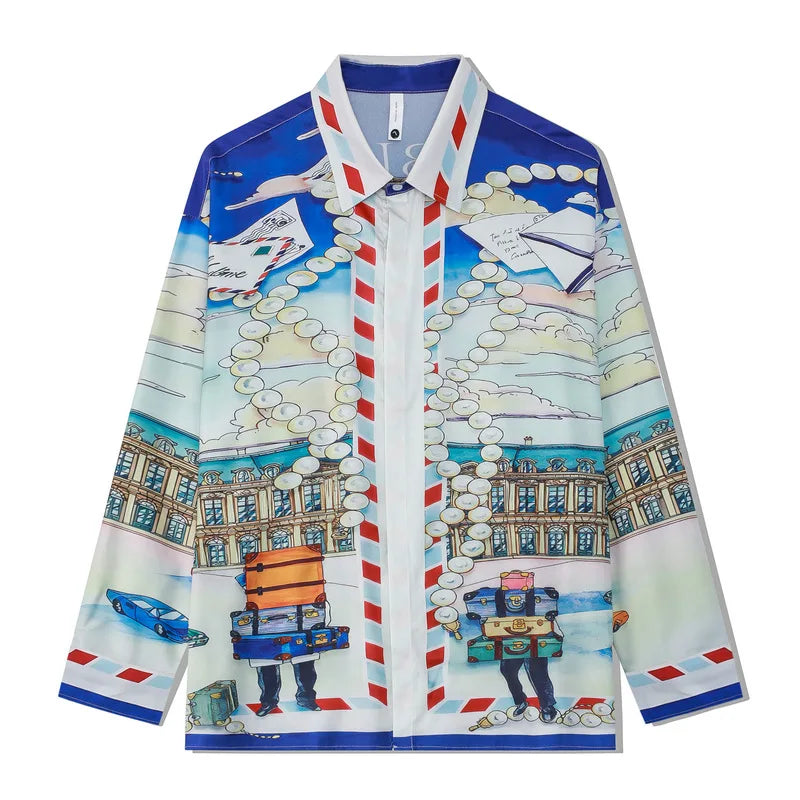 Men's long Sleeve Shirts Fashion Shirts Hawaiian
