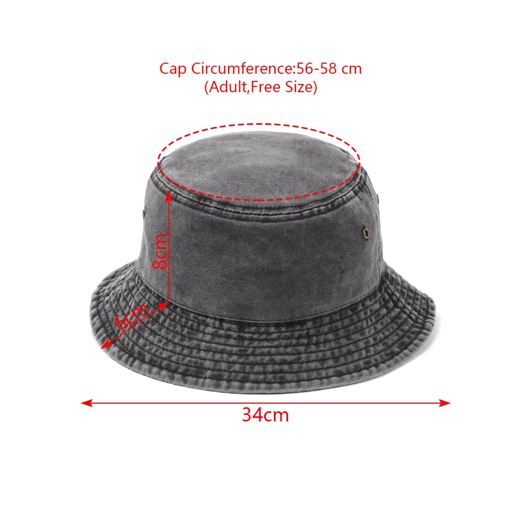 Fashion Denim Washed Bucket Hat