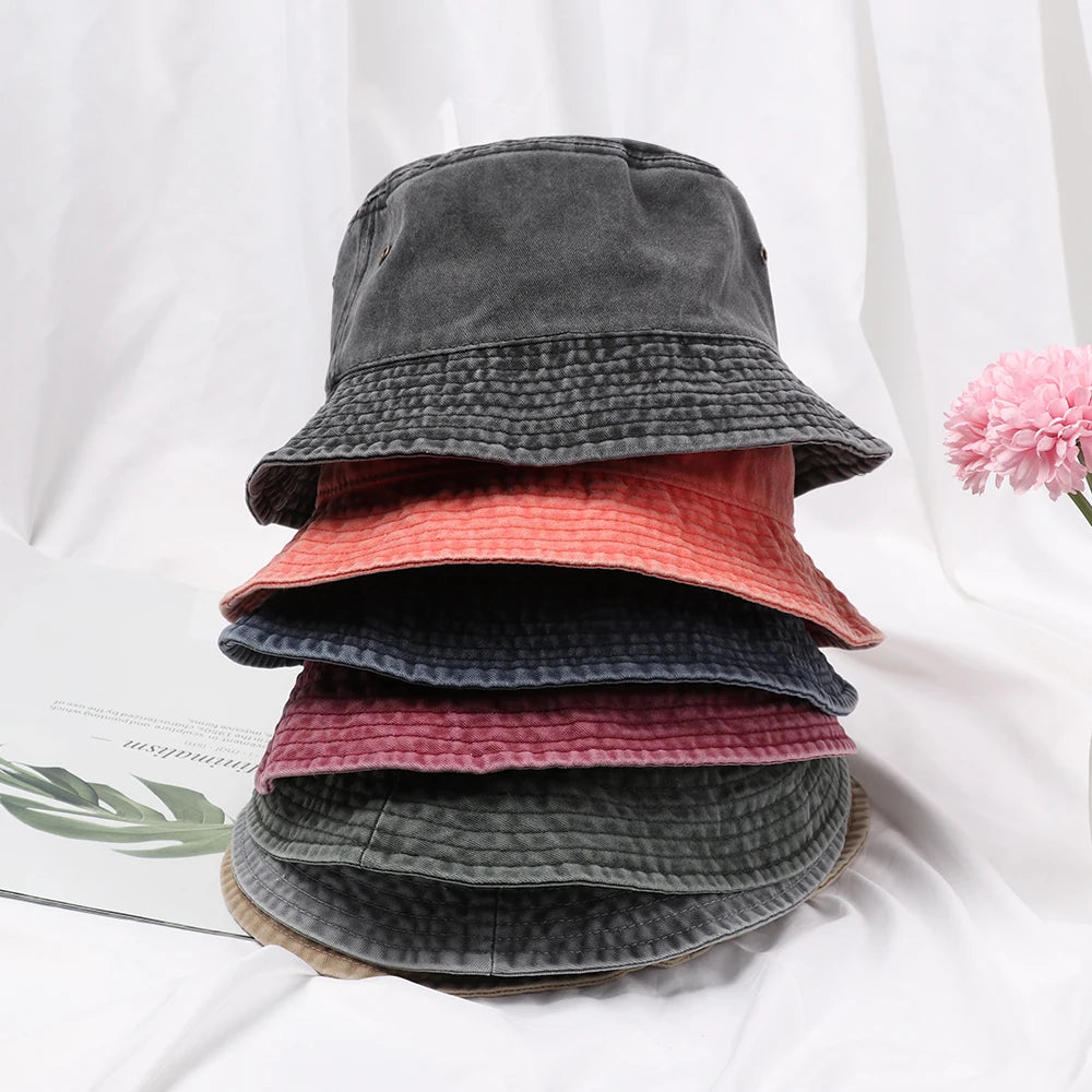 Fashion Denim Washed Bucket Hat