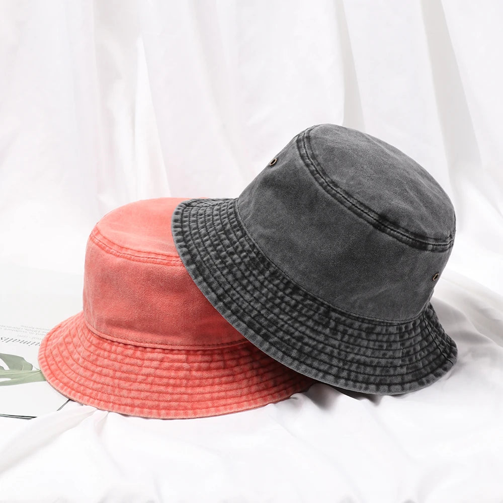 Fashion Denim Washed Bucket Hat