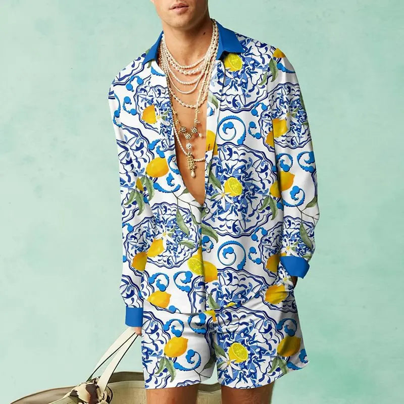 Men's long Sleeve Shirts Fashion Shirts Hawaiian