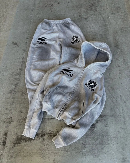 American fashion zipper hoodie and pants