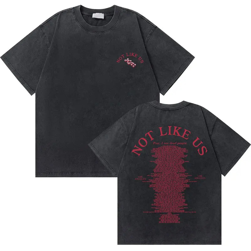 Washed Vintage Rapper Kendrick Lamar Good Kid Money Trees T-shirts Men Hip Hop Retro Oversized Tshirt Male Fashion Trend T Shirt