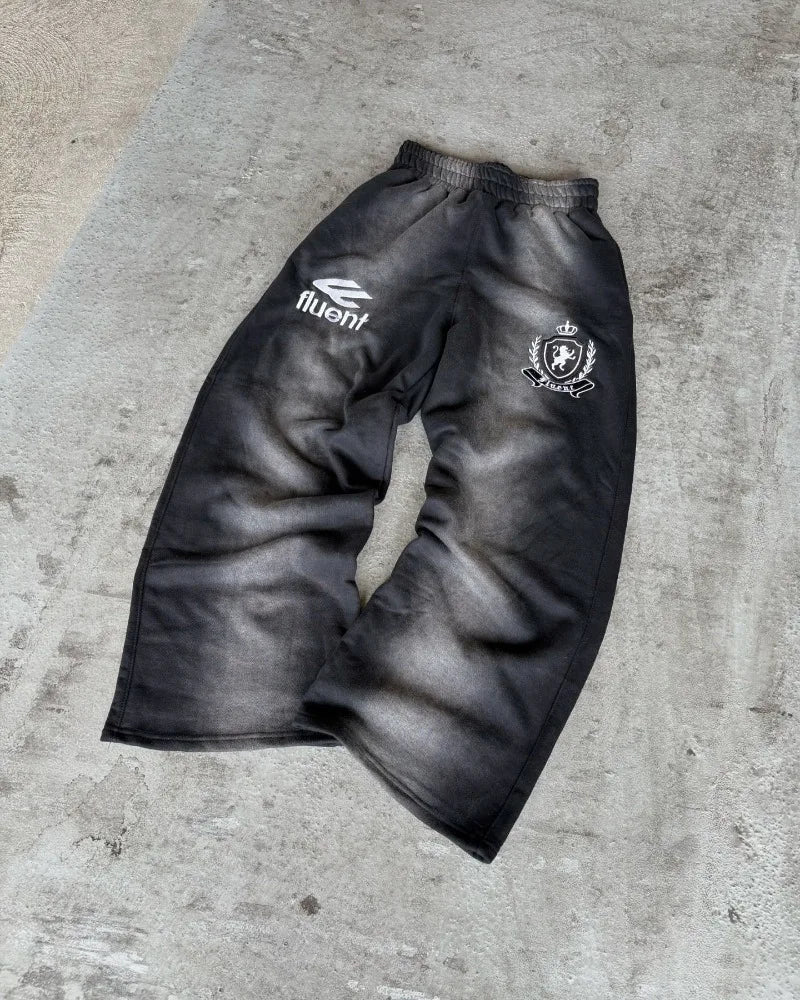 American fashion zipper hoodie and pants