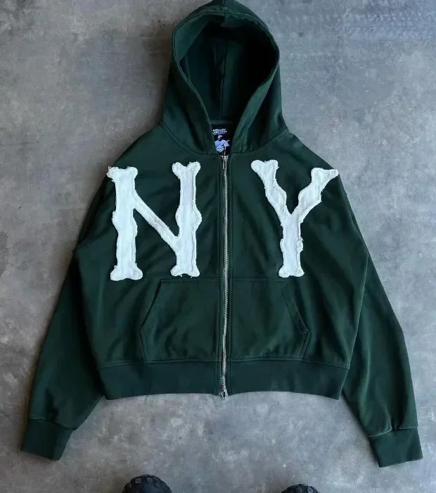 NY zipper hodie