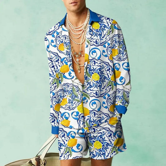 Men's long Sleeve Shirts Fashion Shirts Hawaiian