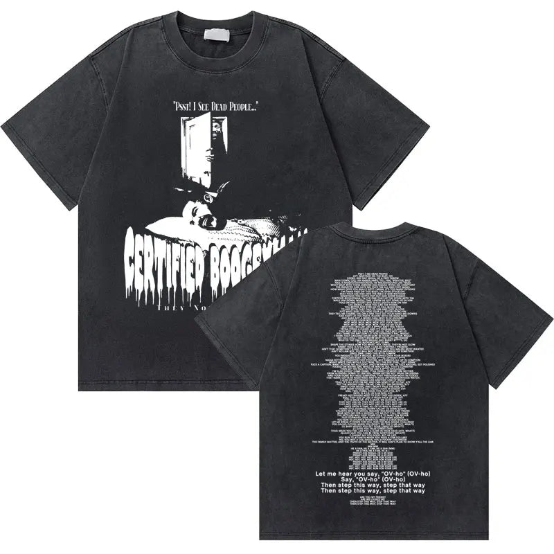 Washed Vintage Rapper Kendrick Lamar Good Kid Money Trees T-shirts Men Hip Hop Retro Oversized Tshirt Male Fashion Trend T Shirt